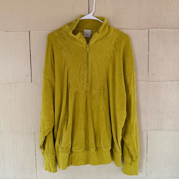 Offline by Aerie Half Zip Mock Neck Terry Pullover - Picture 1 of 4